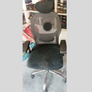 Used Chair with Adjustable Headrest, Lumbar Support Nylon Office Adjustable Arm Chair